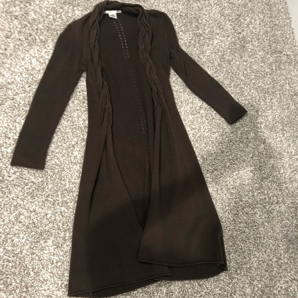 Brown long cardigan size S
